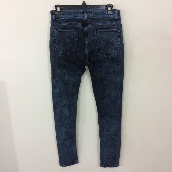 Asos Women's Skinny Jeans Acid Wash Blue Black Denim Size 28x27.5 Mid Rise - Picture 8 of 8